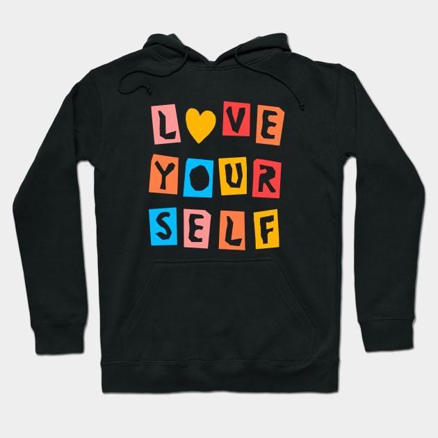 Love Yourself Cutout Hoodie by thecolddots